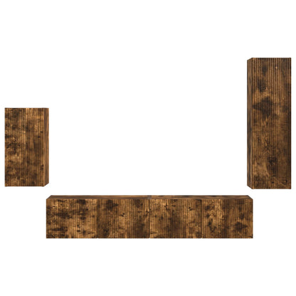 TV-Schrankset 4 pcs Geräucherte Eiche Holzwerkstoff