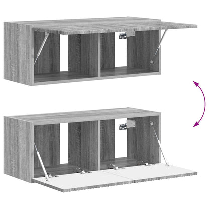 vidaXL Meuble TV mural 4 pcs Bois d'ingénierie gris Sonoma