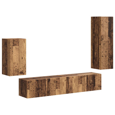 vidaXL Ensemble de meubles TV muraux 4 pcs Bois reconstitué recyclé