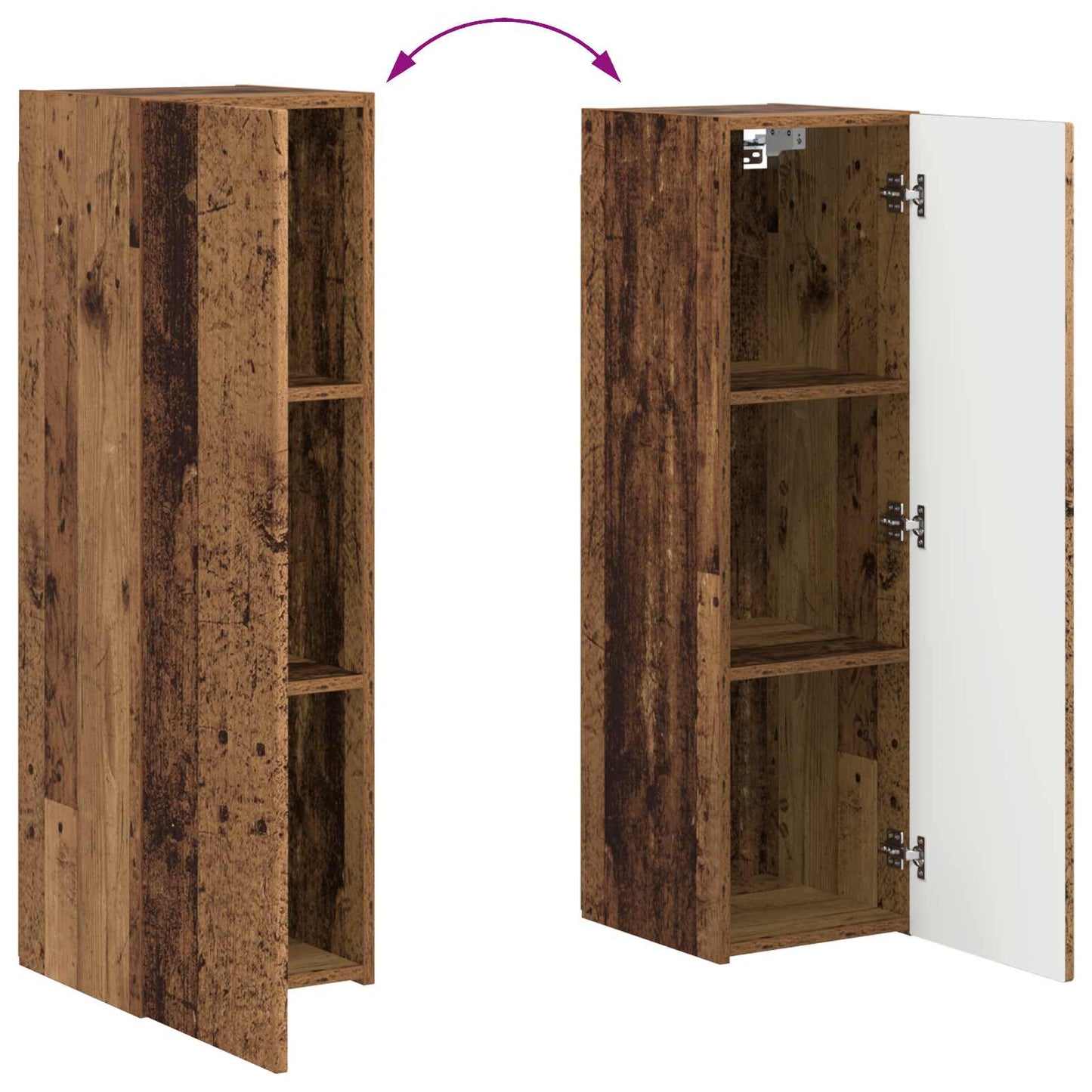 vidaXL Ensemble de meubles TV muraux 4 pcs Bois reconstitué recyclé