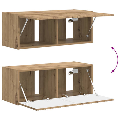 vidaXL Meuble TV mural 4 pcs Chêne artisan en bois d'ingénierie