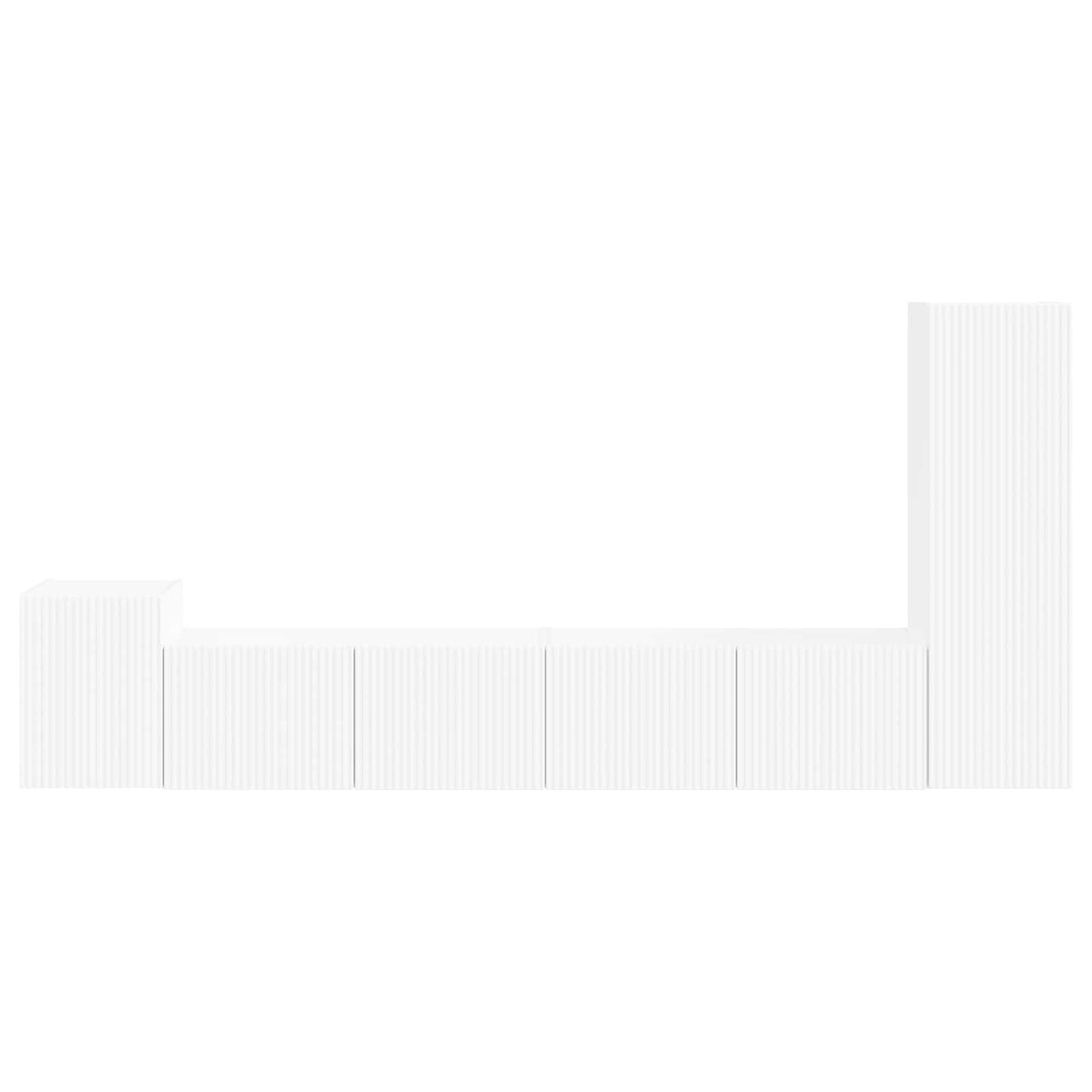 TV-Schrankset Wandmontiert 3 pcs Weiß Holzwerkstoff