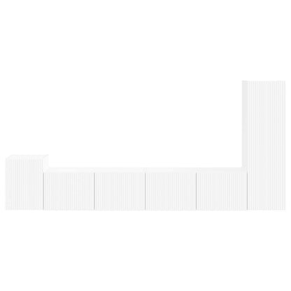 TV-Schrankset Wandmontiert 3 pcs Weiß Holzwerkstoff