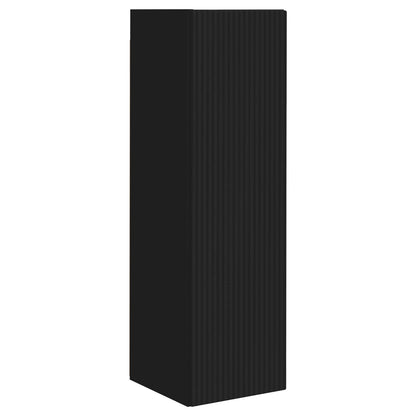 vidaXL Meuble TV mural 3 pcs Noir Bois d'ingénierie