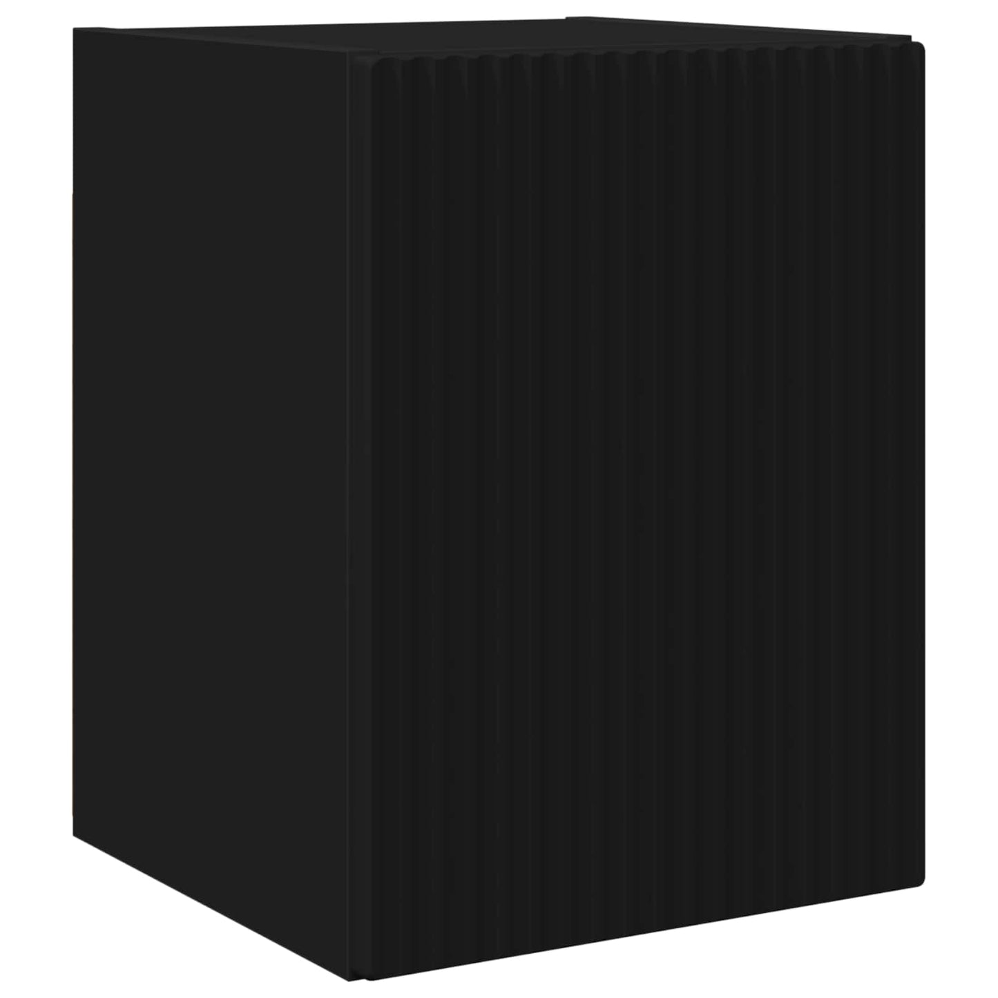 vidaXL Meuble TV mural 3 pcs Noir Bois d'ingénierie