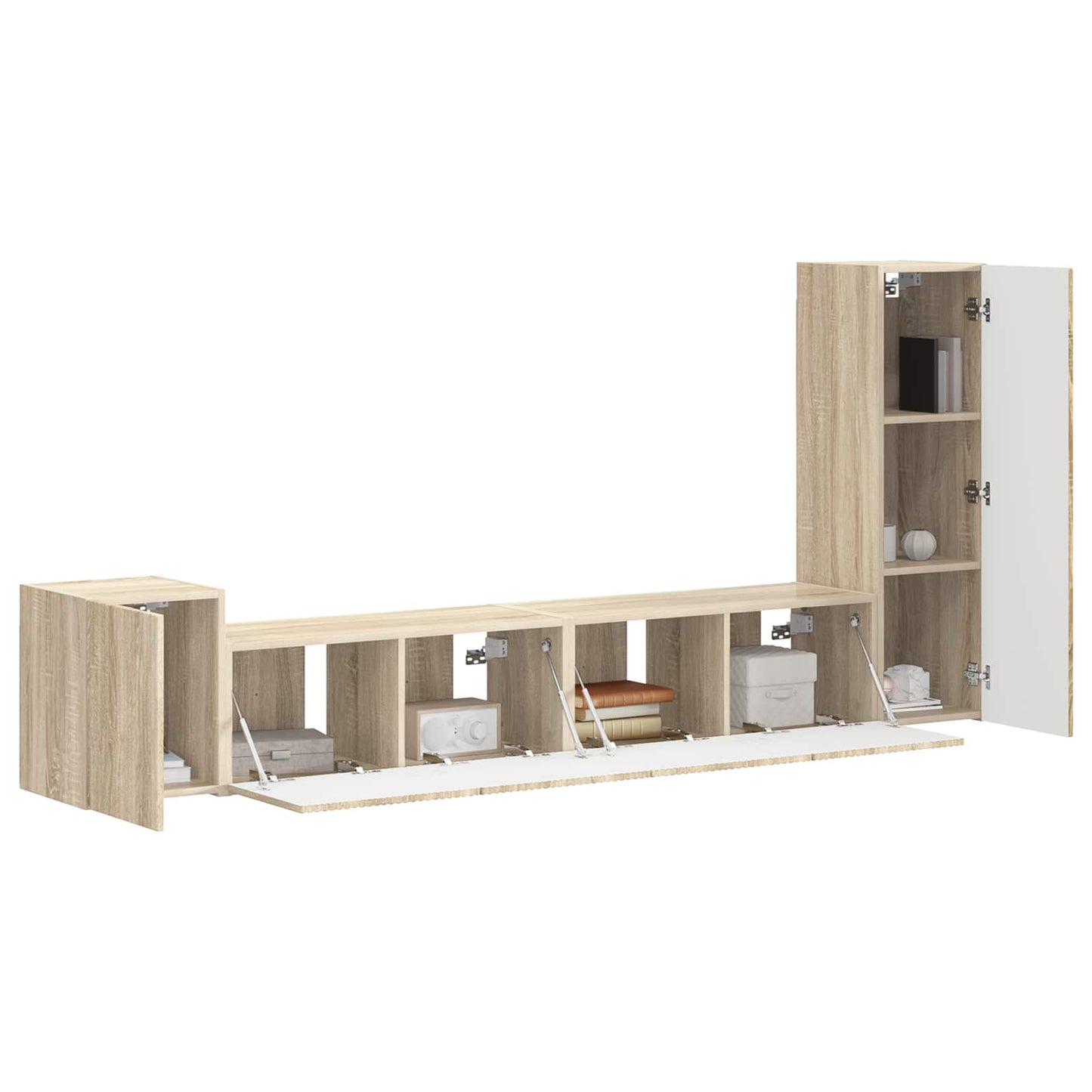 vidaXL Meuble TV mural 3 pcs Chêne Sonoma Aggloméré