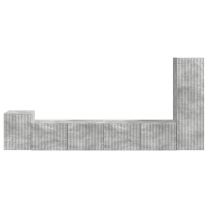 vidaXL TV-Schrankset Wandmontiert 3 pcs Beton Grau Holzwerkstoff