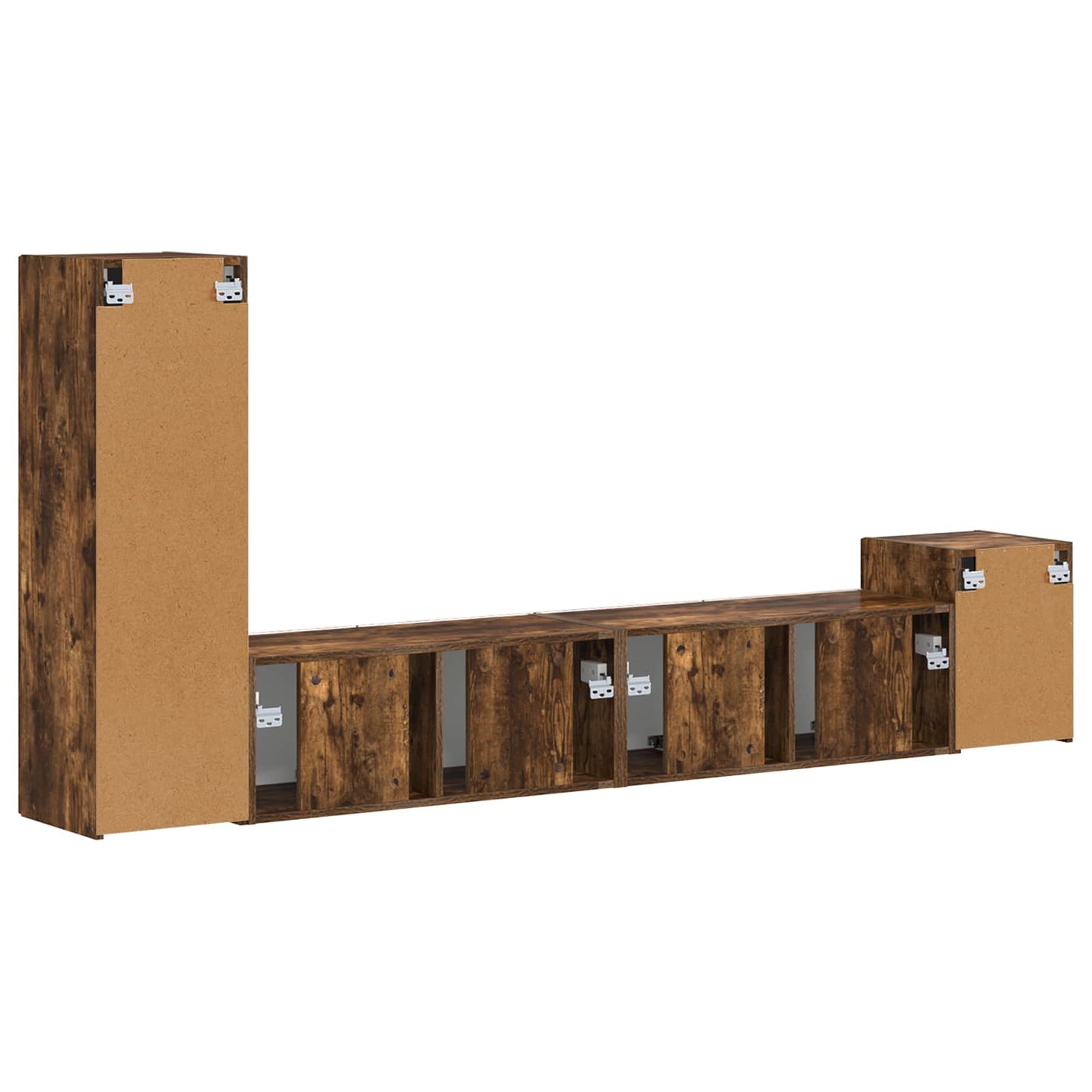 vidaXL TV-Schrankset 3 pcs Geräucherte Eiche Holzwerkstoff