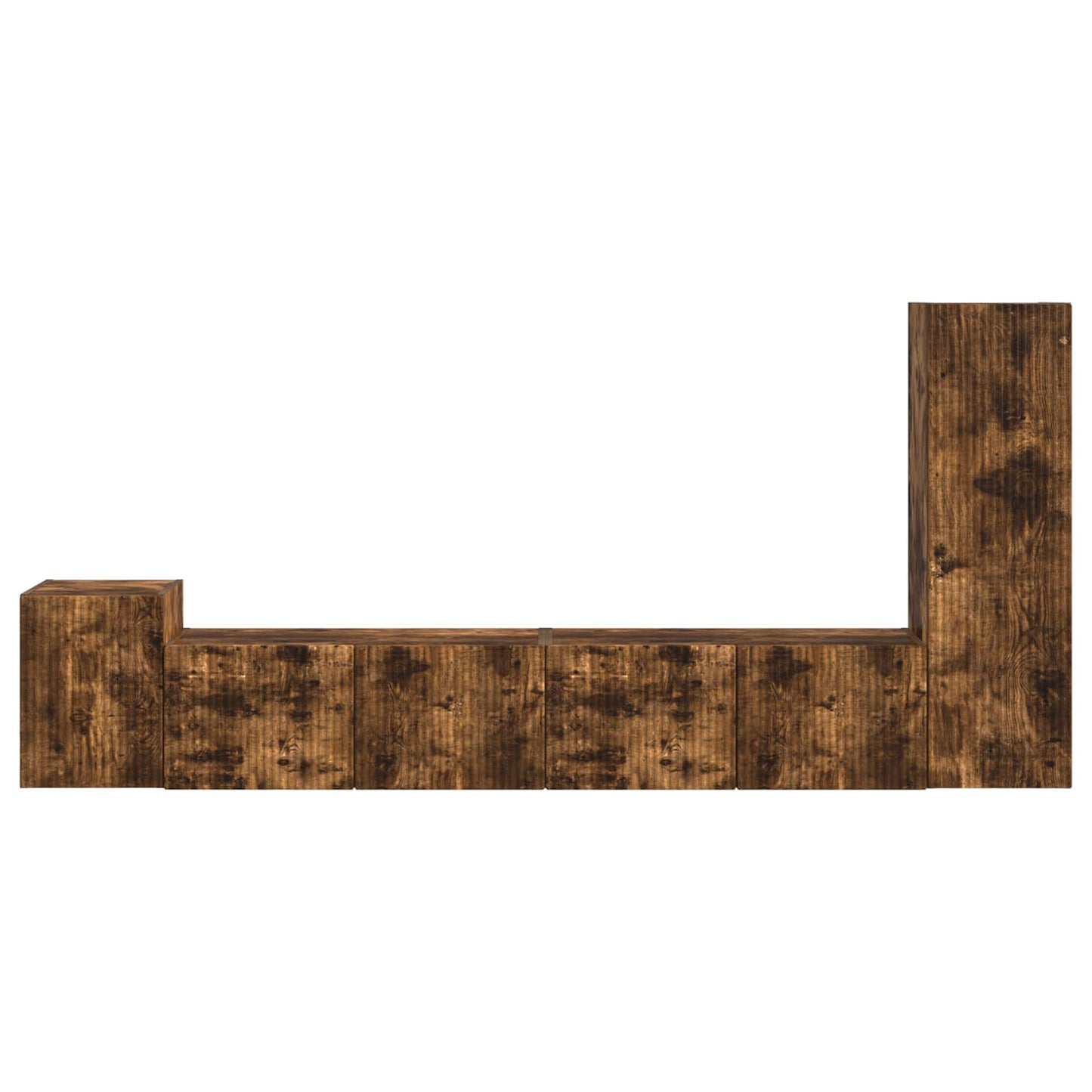 vidaXL TV-Schrankset 3 pcs Geräucherte Eiche Holzwerkstoff