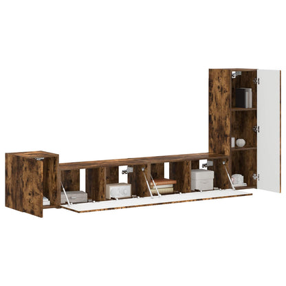 vidaXL TV-Schrankset 3 pcs Geräucherte Eiche Holzwerkstoff