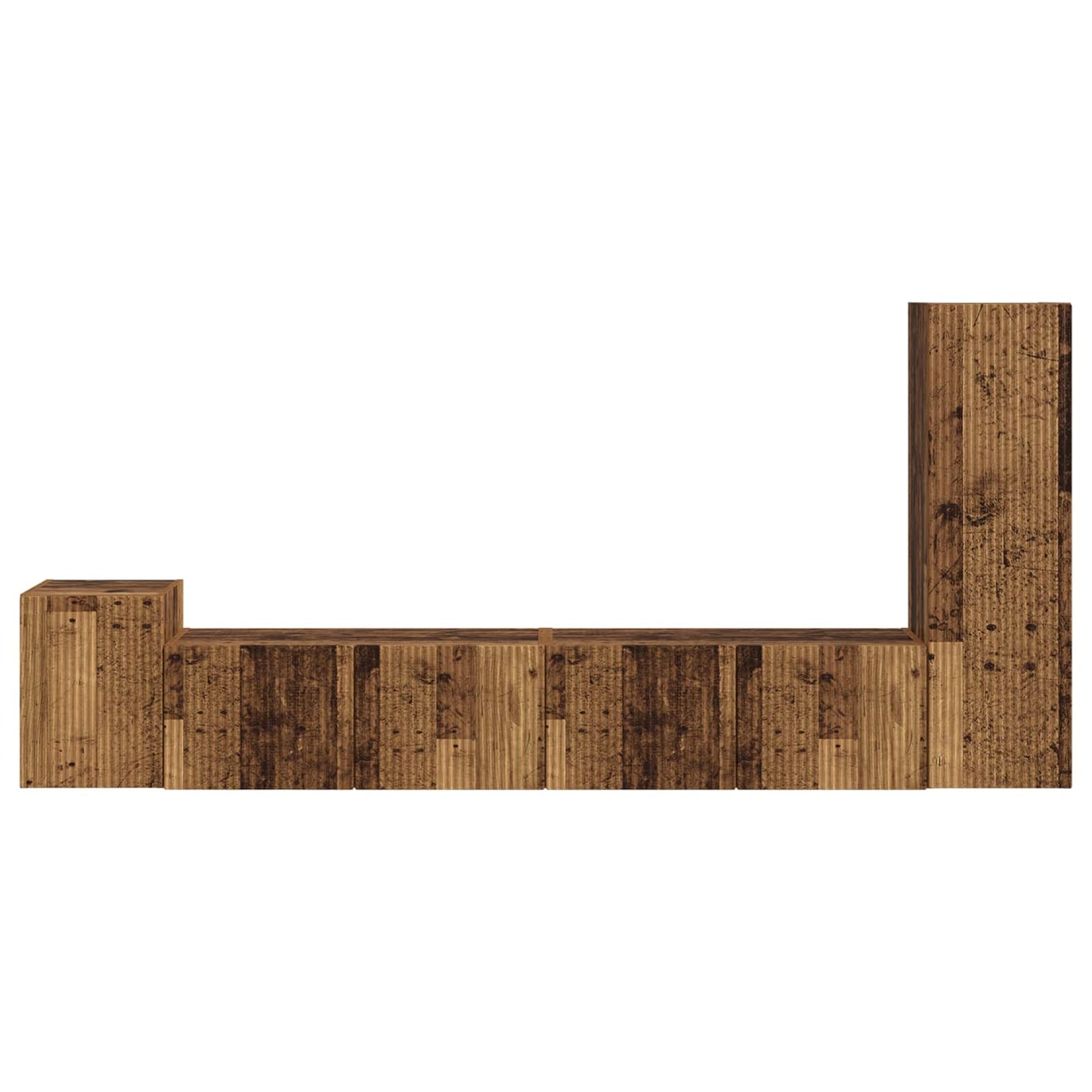 TV-Schrankset Wandmontiert 3 pcs Altholz Holzwerkstoff