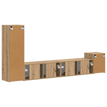 vidaXL TV-Schrankset Wandmontiert 3 pcs Artisan-Eiche Holzwerkstoff
