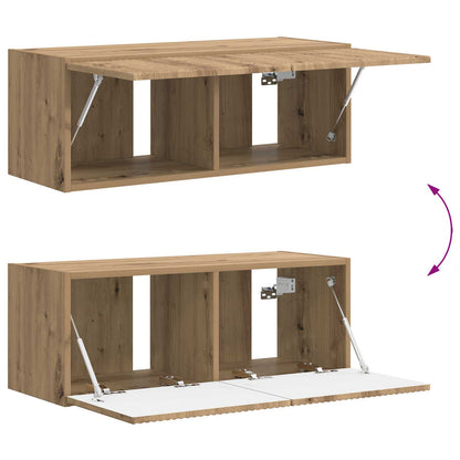 vidaXL TV-Schrankset Wandmontiert 3 pcs Artisan-Eiche Holzwerkstoff