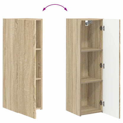 vidaXL TV-Schrankset Wandmontiert 4 pcs Sonoma-Eiche Holzwerkstoff