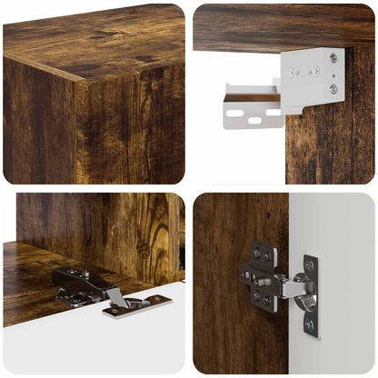 vidaXL TV-Schrankset 4 pcs Geräucherte Eiche Holzwerkstoff