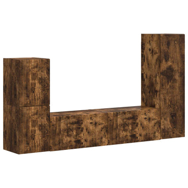 vidaXL TV-Schrankset 4 pcs Geräucherte Eiche Holzwerkstoff