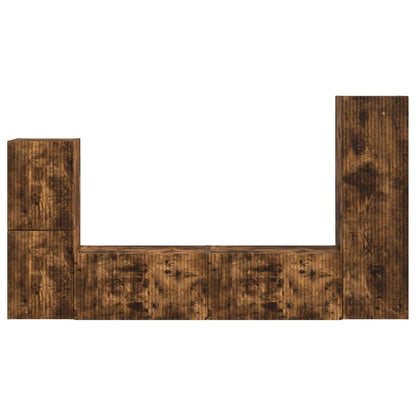 vidaXL TV-Schrankset 4 pcs Geräucherte Eiche Holzwerkstoff