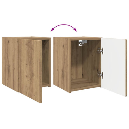 vidaXL TV-Schrankset Wandmontiert 4 pcs Artisan-Eiche Holzwerkstoff