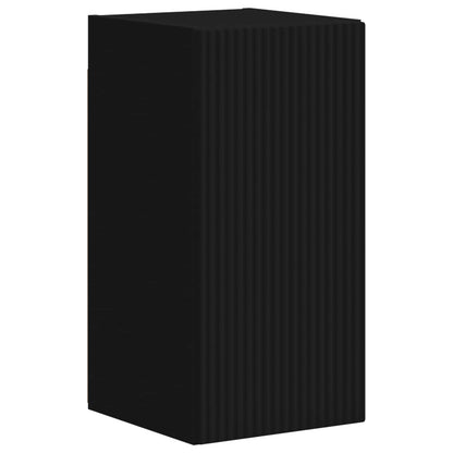 vidaXL TV-Schrankset Wandmontiert 4 pcs Schwarz Holzwerkstoff