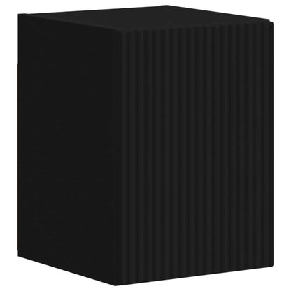 vidaXL TV-Schrankset Wandmontiert 4 pcs Schwarz Holzwerkstoff