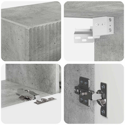 vidaXL Ensemble de meubles TV muraux 4 pcs Gris béton Aggloméré