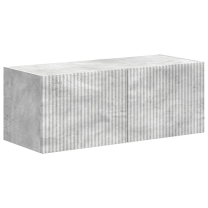 vidaXL Ensemble de meubles TV muraux 4 pcs Gris béton Aggloméré