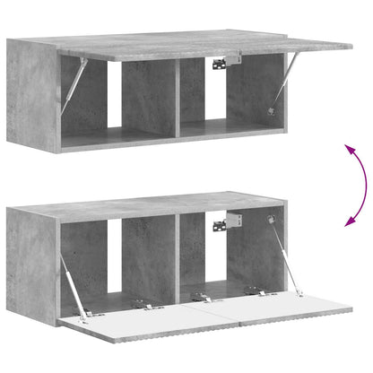 vidaXL Ensemble de meubles TV muraux 4 pcs Gris béton Aggloméré