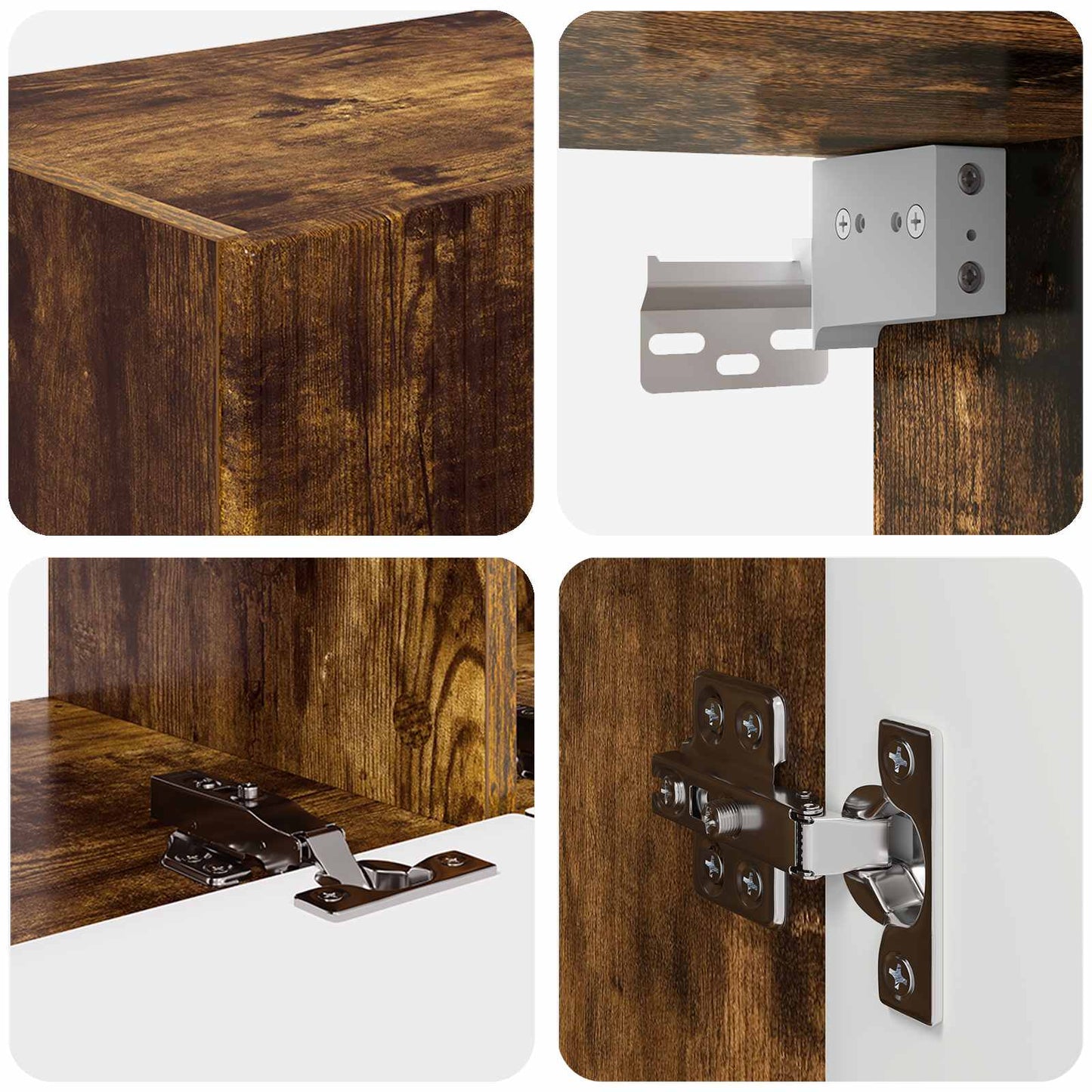 TV-Schrankset 4 pcs Geräucherte Eiche Holzwerkstoff