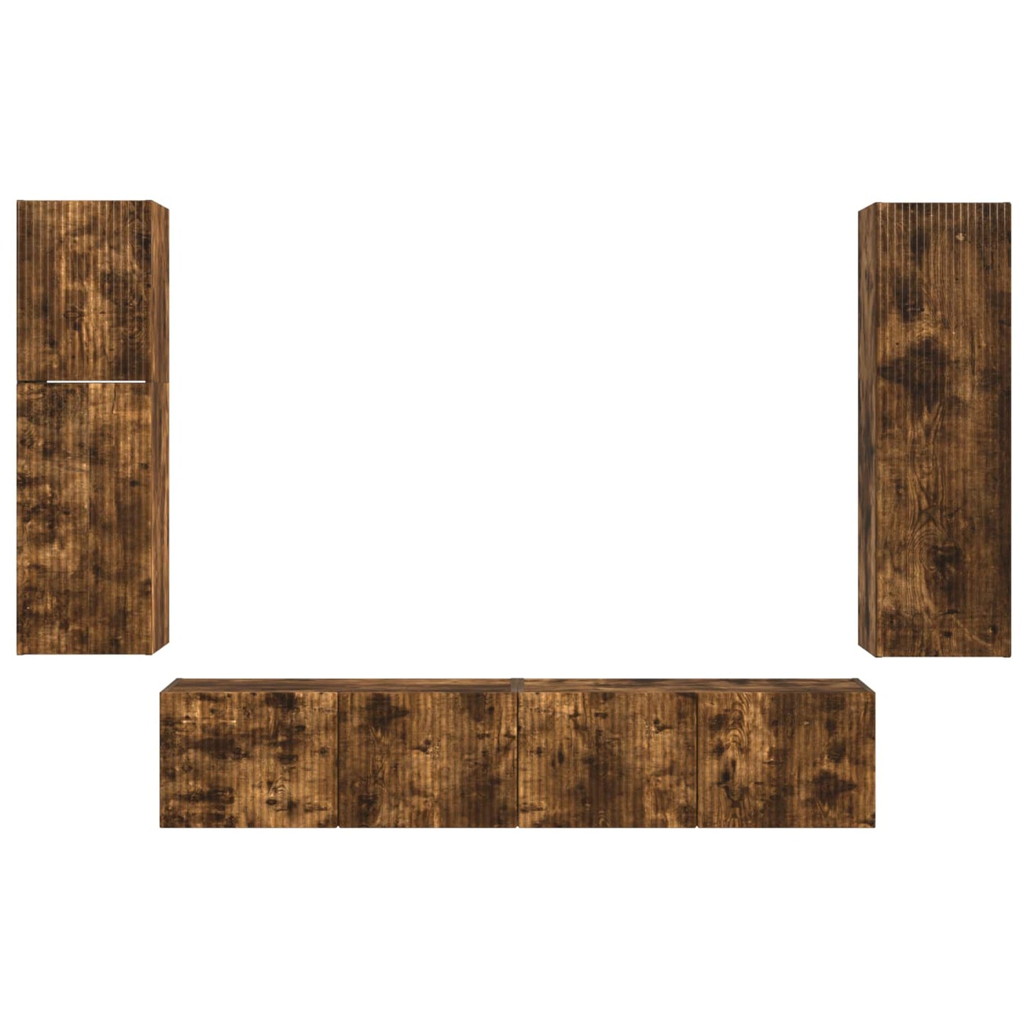 TV-Schrankset 4 pcs Geräucherte Eiche Holzwerkstoff