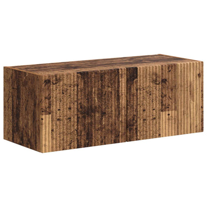 vidaXL TV-Schrankset Wandmontiert 4 pcs Altholz Holzwerkstoff