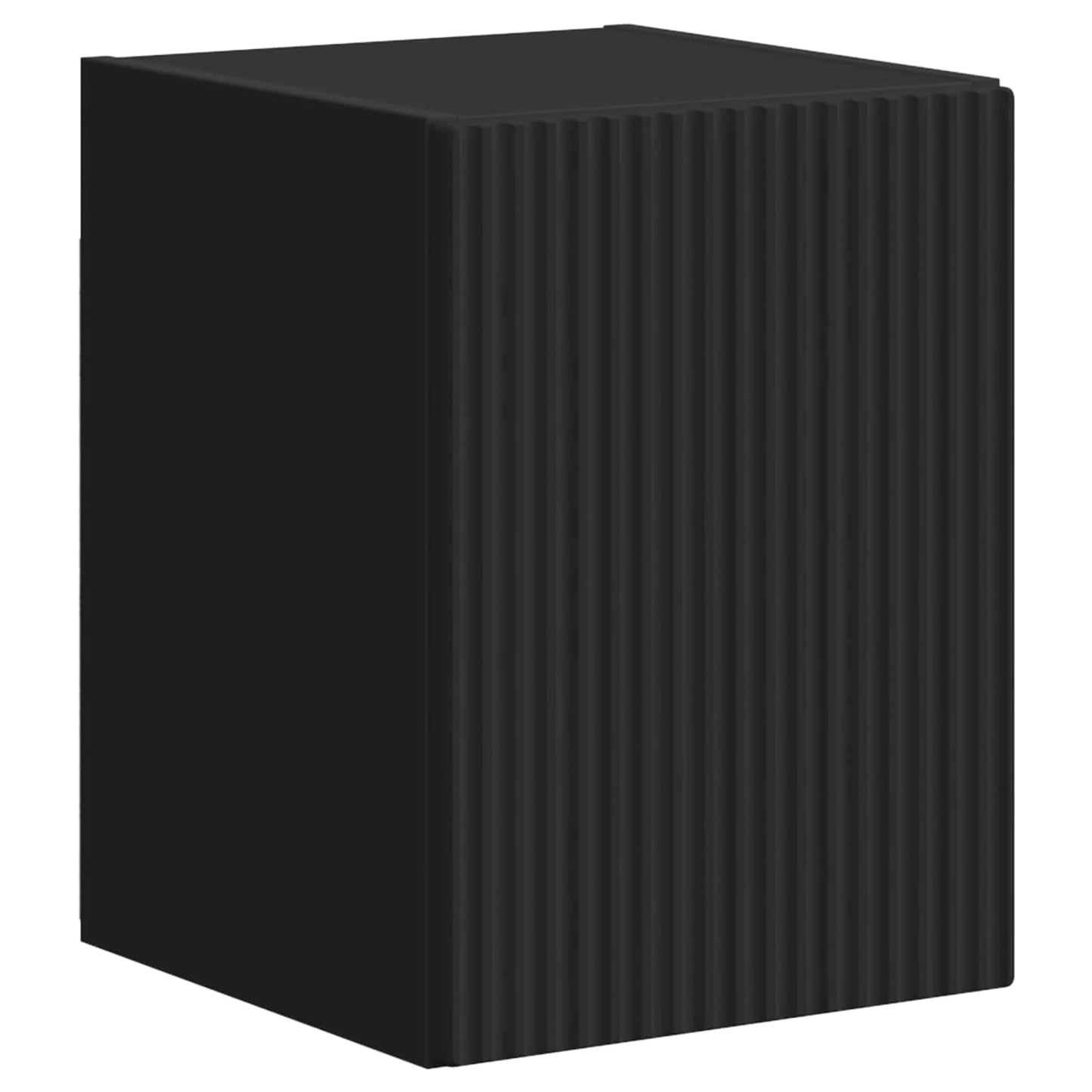 vidaXL TV-Schrankset Wandmontiert 4 pcs Schwarz Holzwerkstoff
