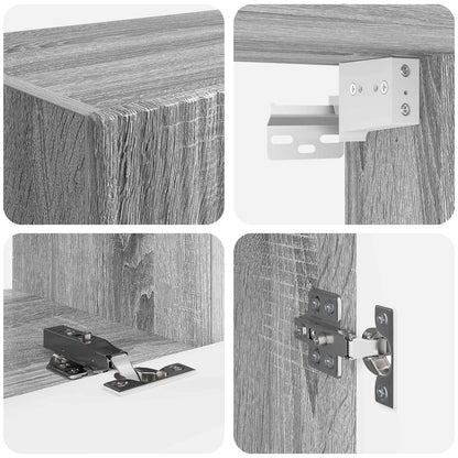 vidaXL TV-Schrankset Wandmontiert 4 pcs Graues Sonoma Holzwerkstoff
