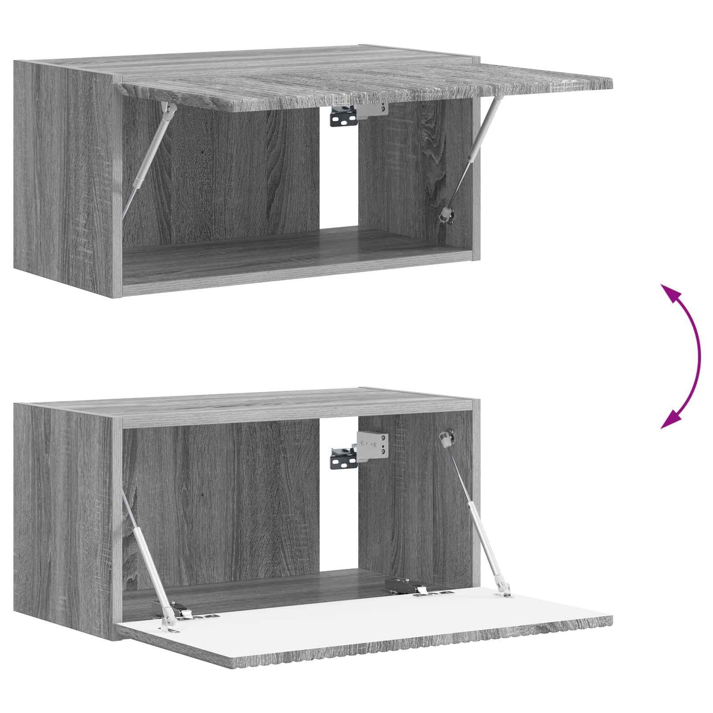 vidaXL TV-Schrankset Wandmontiert 4 pcs Graues Sonoma Holzwerkstoff