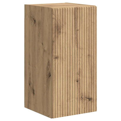 vidaXL TV-Schrankset Wandmontiert 4 pcs Artisan-Eiche Holzwerkstoff