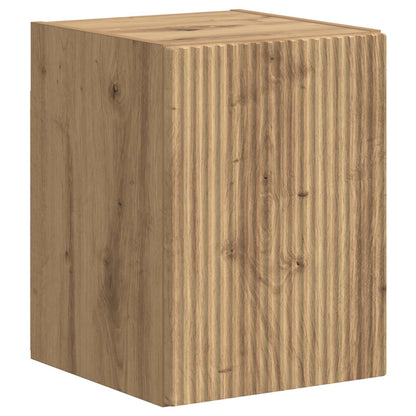 vidaXL TV-Schrankset Wandmontiert 4 pcs Artisan-Eiche Holzwerkstoff