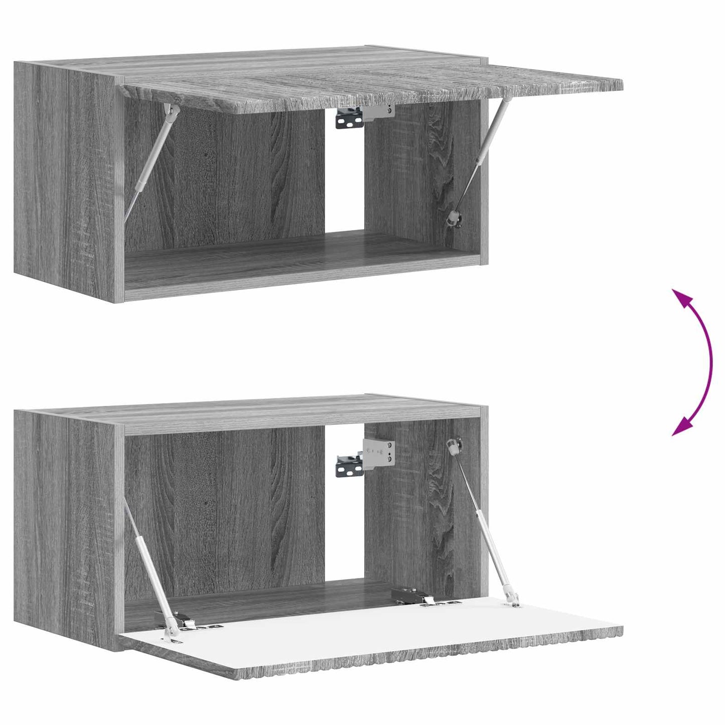 vidaXL TV-Schrankset Wandmontiert 5 pcs Schwarz Holzwerkstoff