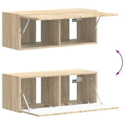 vidaXL TV-Schrankset Wandmontiert 6 pcs Sonoma-Eiche Holzwerkstoff