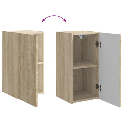 vidaXL TV-Schrankset Wandmontiert 6 pcs Sonoma-Eiche Holzwerkstoff