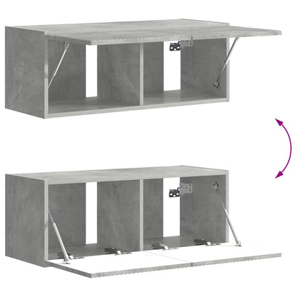 vidaXL TV-Schrankset Wandmontiert 6 pcs Beton Grau Holzwerkstoff