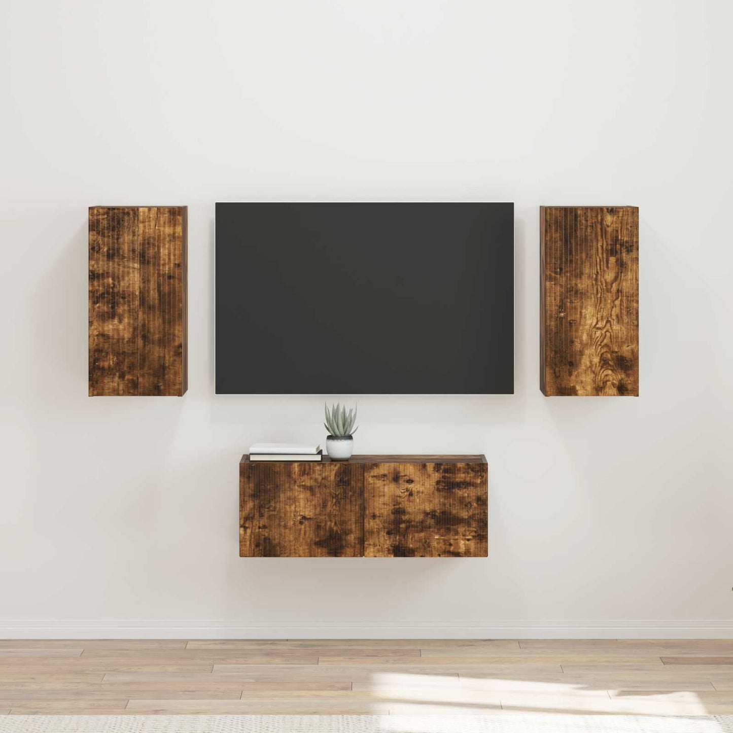 vidaXL TV-Schrankset 6 pcs Geräucherte Eiche Holzwerkstoff