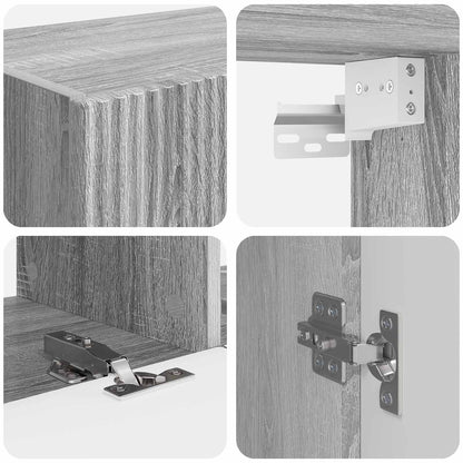 vidaXL TV-Schrankset Wandmontiert 6 pcs Graues Sonoma Holzwerkstoff