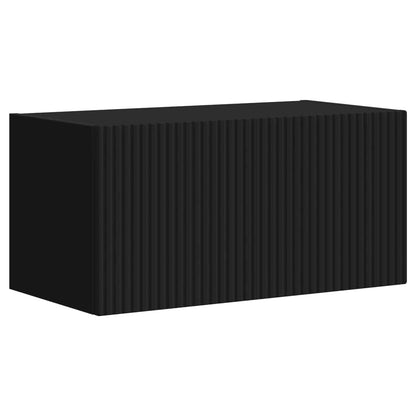 vidaXL TV-Schrankset Wandmontiert 5 pcs Schwarz Holzwerkstoff