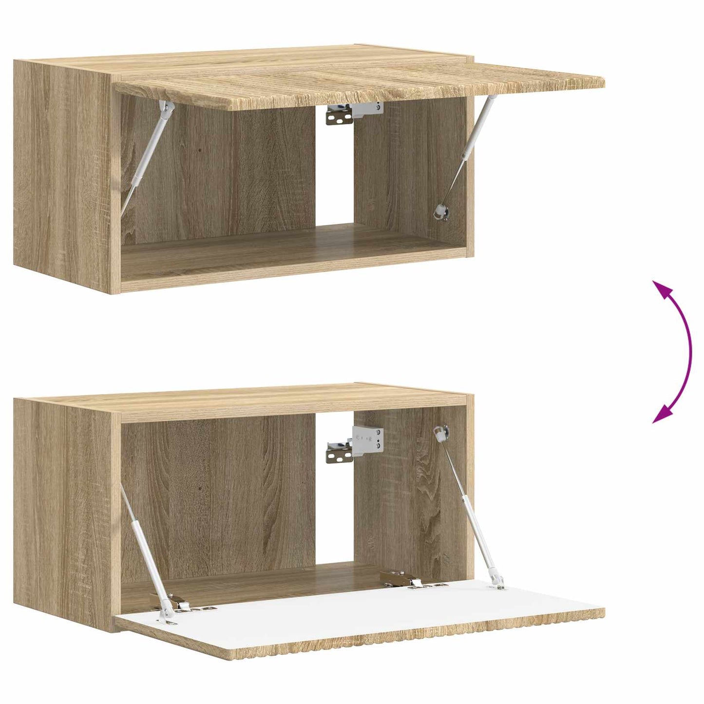 vidaXL TV-Schrankset Wandmontiert 5 pcs Sonoma-Eiche Holzwerkstoff