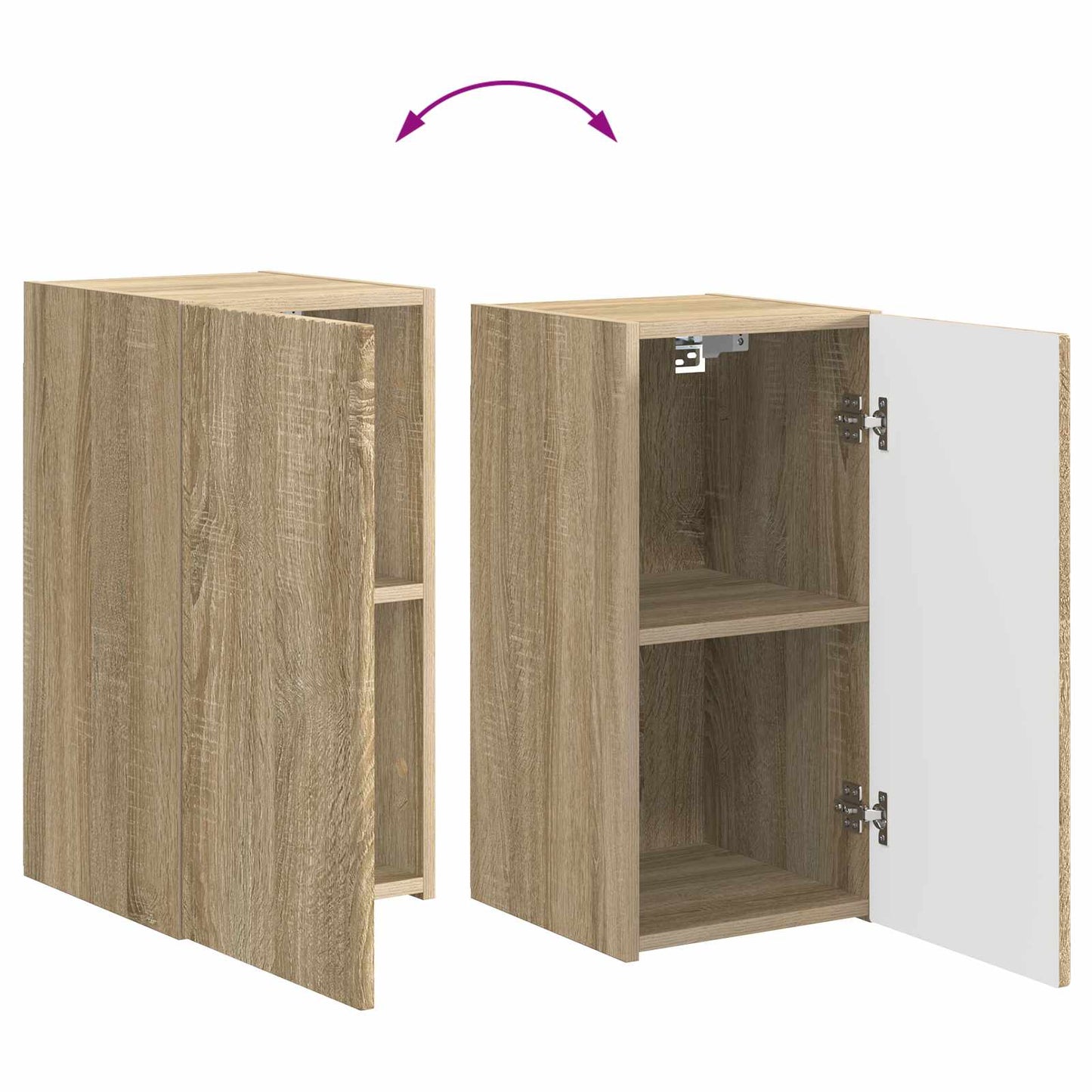 vidaXL TV-Schrankset Wandmontiert 5 pcs Sonoma-Eiche Holzwerkstoff