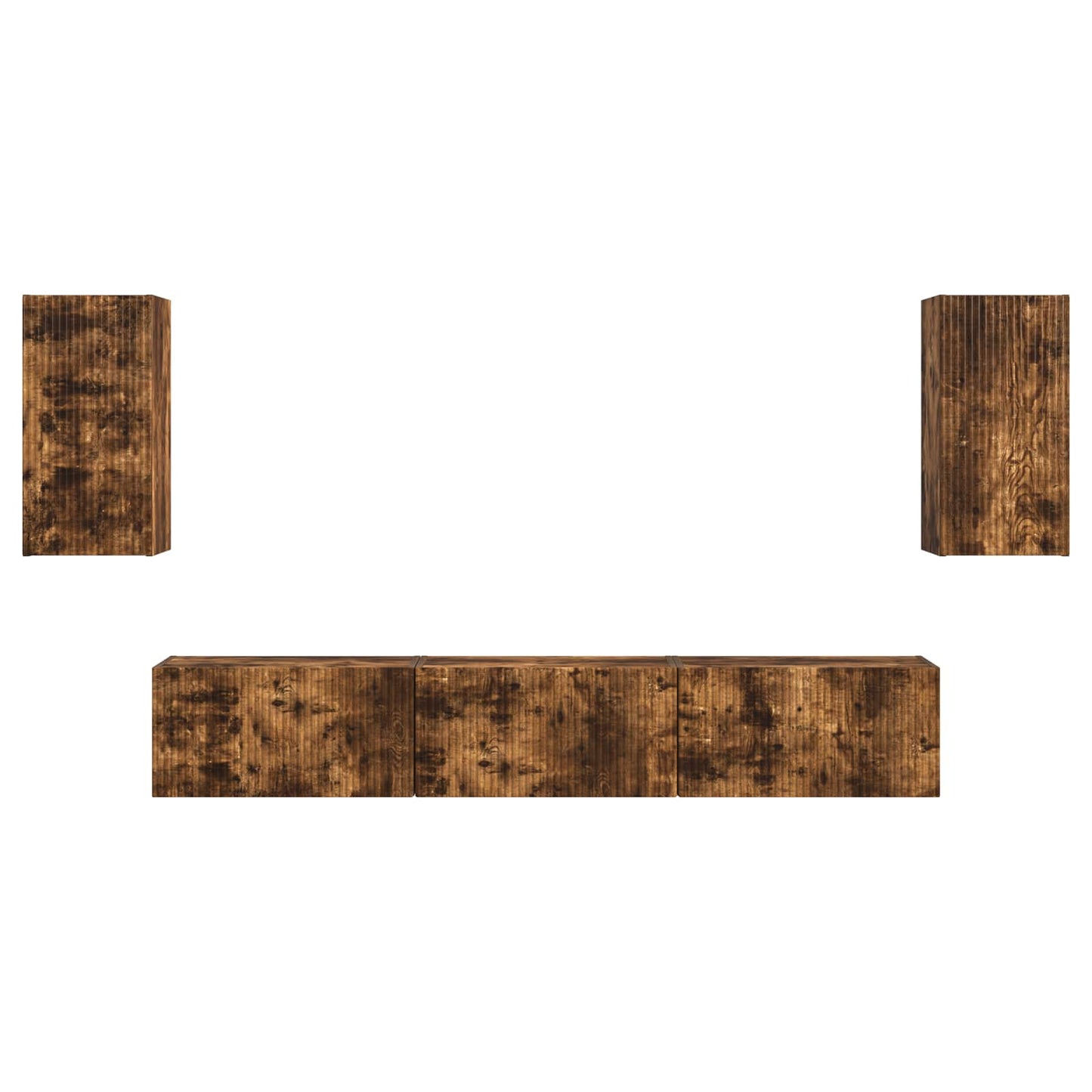 TV-Schrankset 5 pcs Geräucherte Eiche Holzwerkstoff