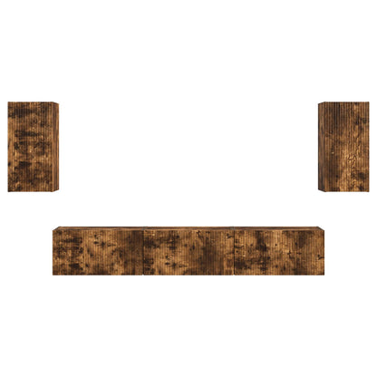 TV-Schrankset 5 pcs Geräucherte Eiche Holzwerkstoff