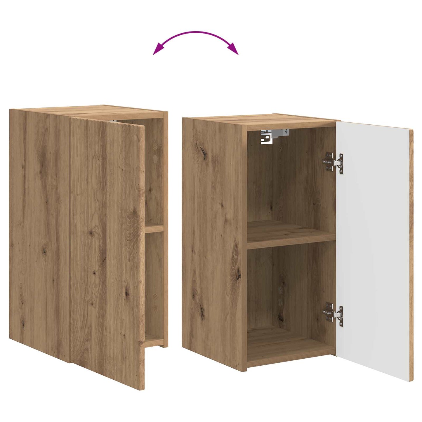 vidaXL TV-Schrankset Wandmontiert 5 pcs Artisan-Eiche Holzwerkstoff