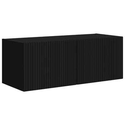 vidaXL TV-Schrankset Wandmontiert 5 pcs Schwarz Holzwerkstoff