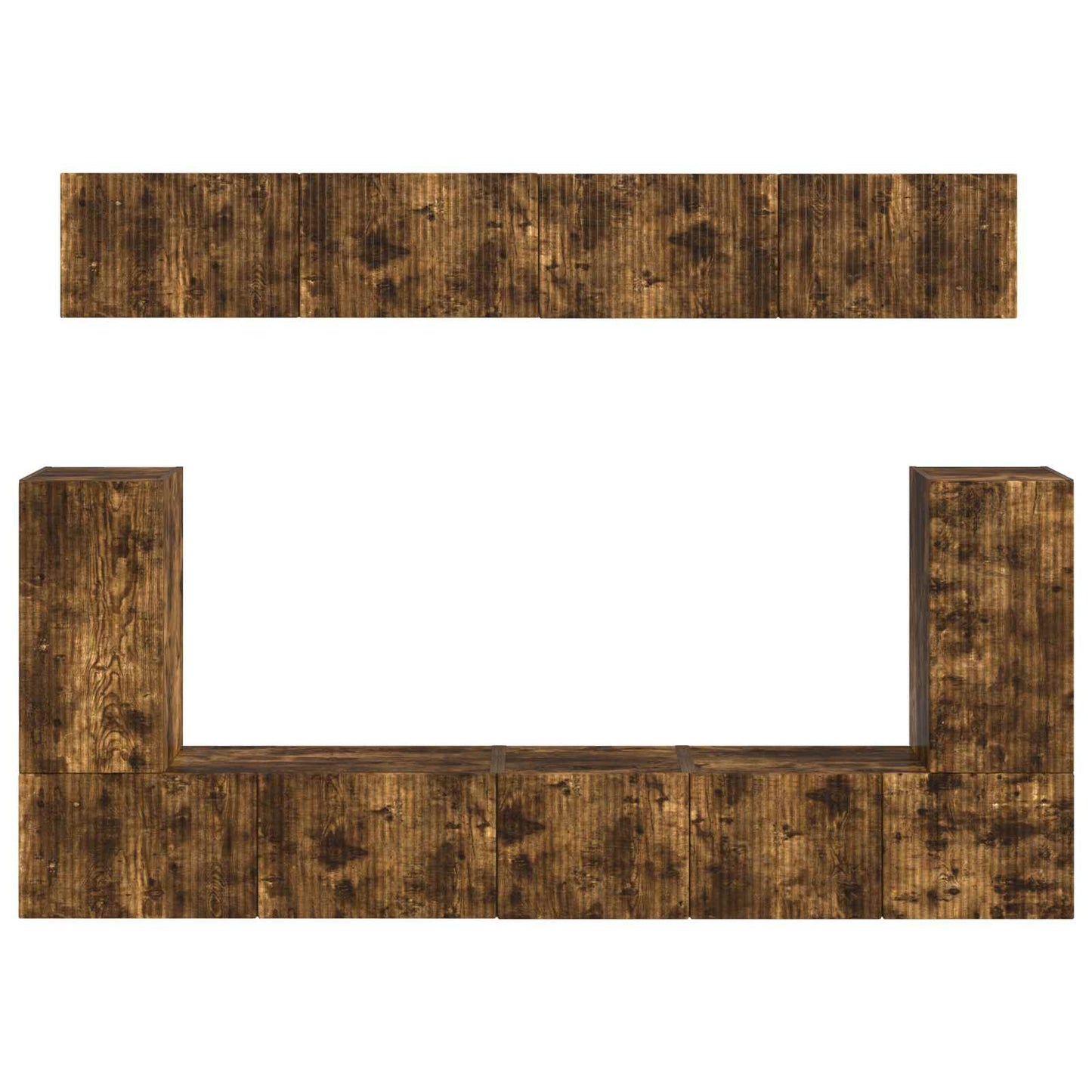 vidaXL TV-Schrankset 5 pcs Geräucherte Eiche Holzwerkstoff