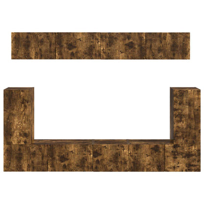 vidaXL TV-Schrankset 5 pcs Geräucherte Eiche Holzwerkstoff